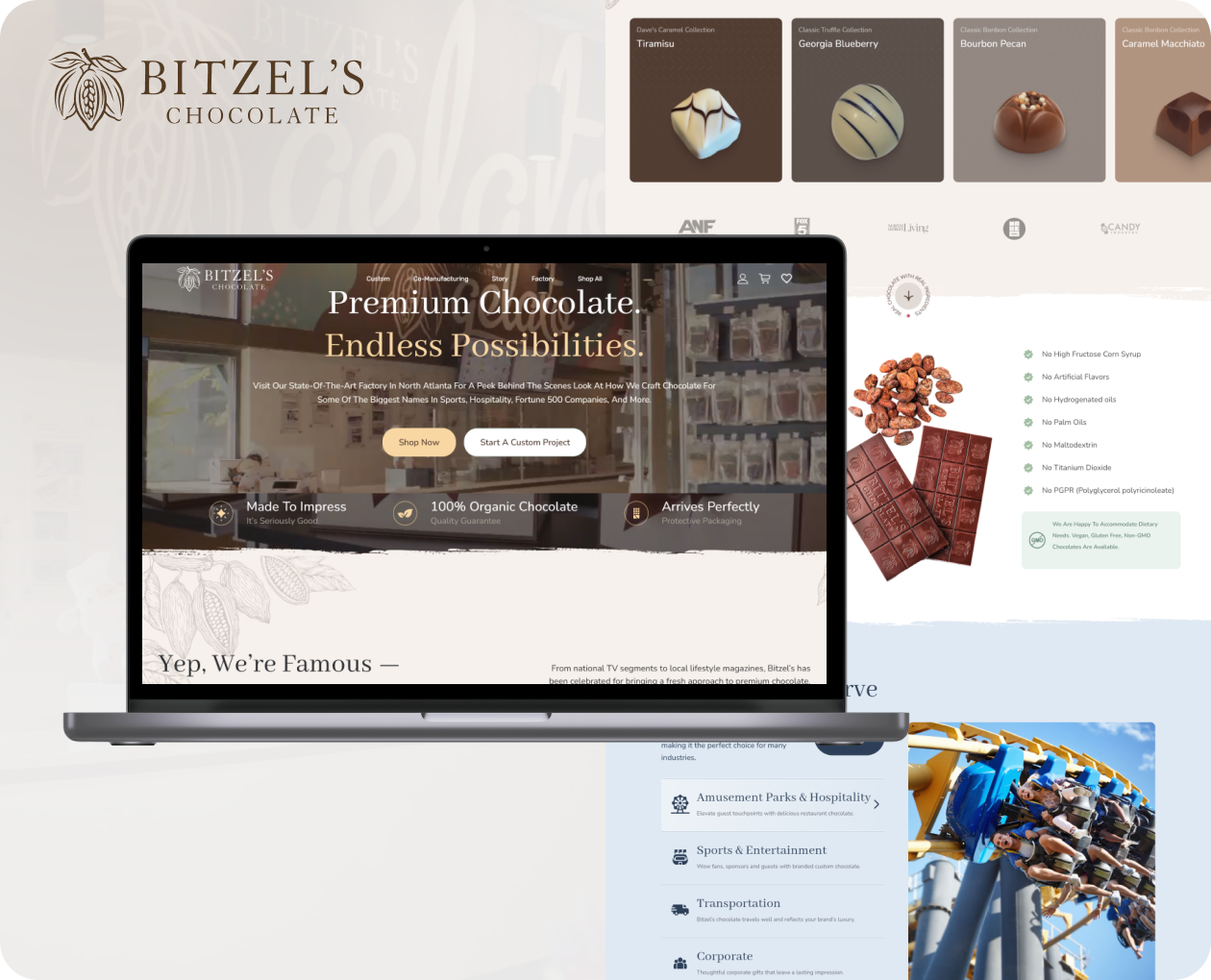 Bitzel's Chocolates website